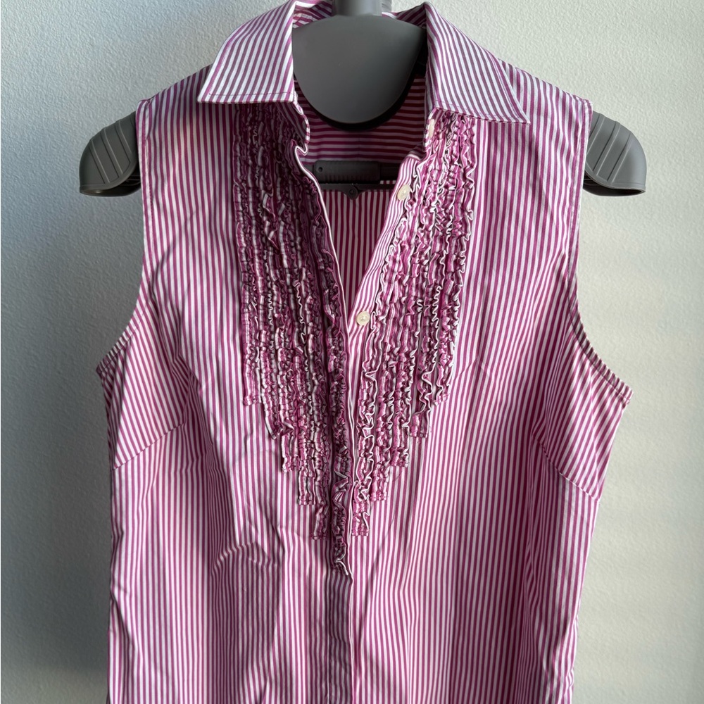 Lauren Ralph Lauren Sleeveless Collared Button Down